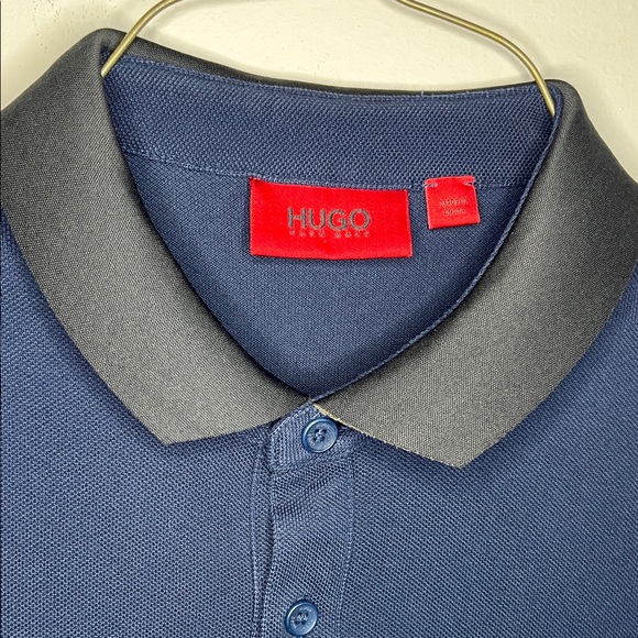 HUGO by Hugo Boss Dark Blue Polo Shirt with Black Accents - Picture 2 of 4